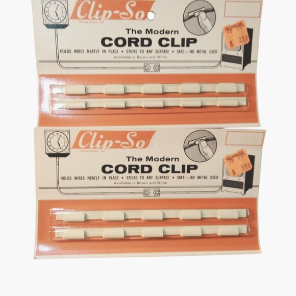 Clip So Modern Cord Clip Wire Holder Vintage Mid Century Stage Prop Lot 4 - Picture 2 of 11
